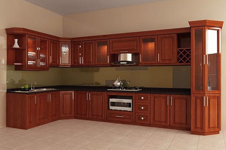 Tủ bếp gỗ Gõ G03